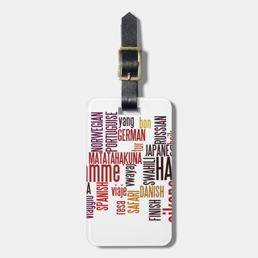Global Groove: Hakuna Matata in elke taal Bagagelabel (Voorkant verticaal)