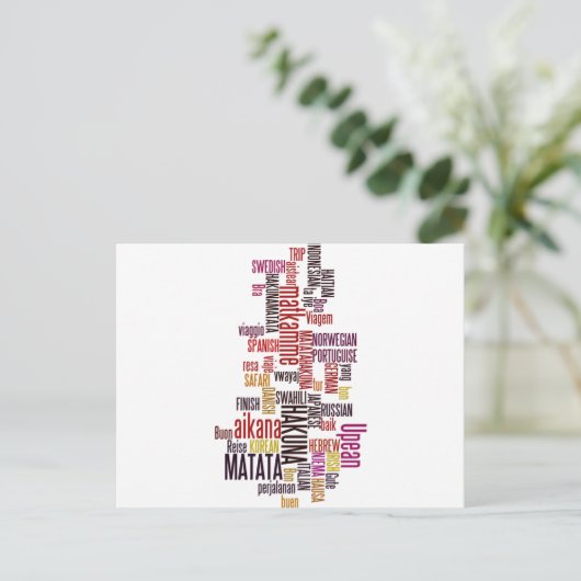 Global Groove: Hakuna Matata in elke taal Briefkaart (Staand voorkant)