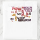 Global Groove: Hakuna Matata in elke taal Rechthoekige Sticker (Tas)