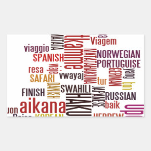 Global Groove: Hakuna Matata in elke taal Rechthoekige Sticker