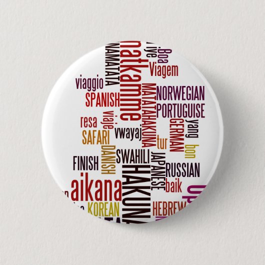 Global Groove: Hakuna Matata in elke taal Ronde Button 5,7 Cm (Voorkant)