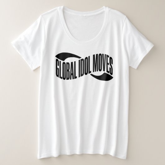 Global Idol Moves Typography T-shirt (Design voorkant)