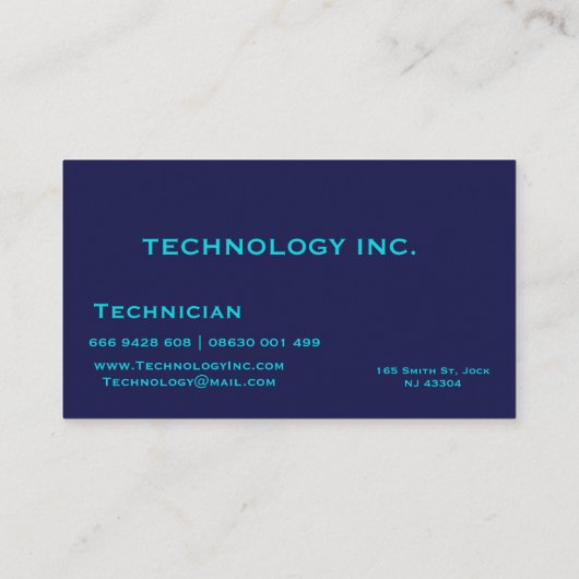 Global Information Technology Visitekaartje (Achterkant)