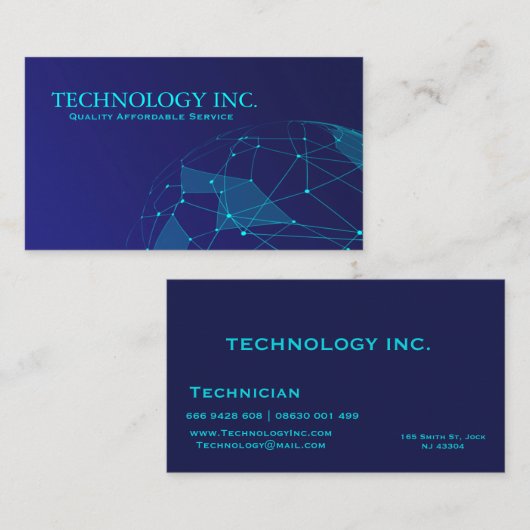 Global Information Technology Visitekaartje (Voorkant / Achterkant)