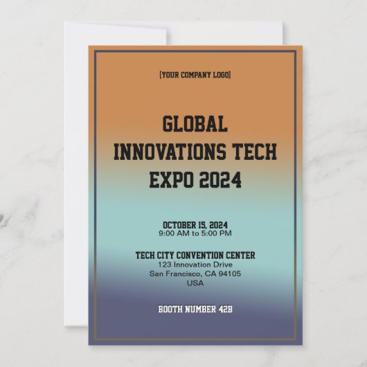 Global Innovations Tech Expo Invitation Kaart (Voorkant)