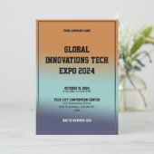 Global Innovations Tech Expo Invitation Kaart (Staand voorkant)