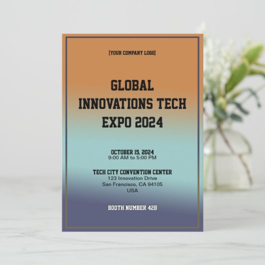 Global Innovations Tech Expo Invitation Kaart (Staand voorkant)