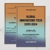 Global Innovations Tech Expo Invitation Kaart (Voorkant / Achterkant)