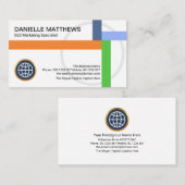 Global Interception Crisscross Pattern CEO Founder Visitekaartje (Voorkant / Achterkant)