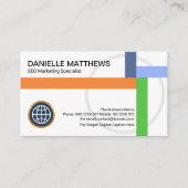 Global Interception Crisscross Pattern CEO Founder Visitekaartje (Voorkant)