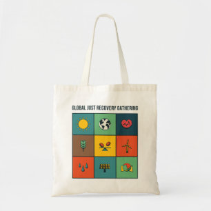 Global Just Recovery Gathering-symbolen voor Canva Tote Bag