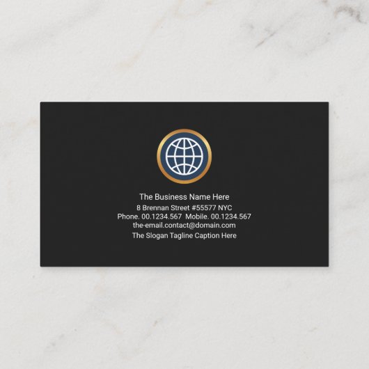 Global Logistic Satellite Design Transport Service Visitekaartje (Achterkant)