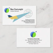 Global Logistics Super Jet Airplane Pilot Visitekaartje (Voorkant / Achterkant)