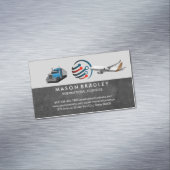 Global Logo | Semi Truck | Commercial Plane Magnetisch Visitekaartje (Voorbeeld)