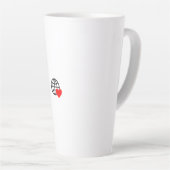 Global Love Latte Mok | Minimalistisch Hartontwerp (Rechterhoek)
