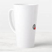 Global Love Latte Mok | Minimalistisch Hartontwerp (Linkerhoek)