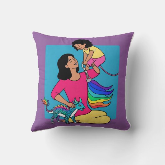 Global Mama: Liefde zonder Grenzen Kussen (Achterkant)