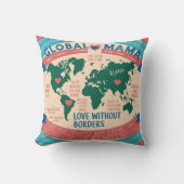 Global Mama: Liefde zonder Grenzen Kussen (Voorkant)