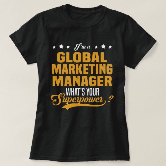 Global Marketing Manager T-shirt (Design voorkant)