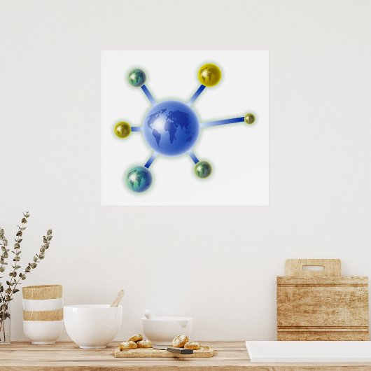 Global Molecule Poster (Keuken)