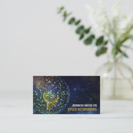 Global Networking Speed Networking Event Organizer Visitekaartje (Staand voorkant)