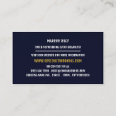 Global Networking Speed Networking Event Organizer Visitekaartje (Achterkant)