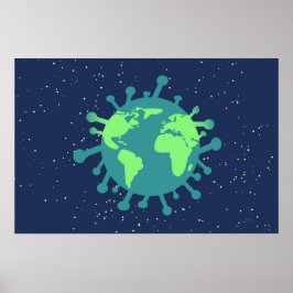 Global Pandemic (Virus Particle) (Viral Disease) Poster