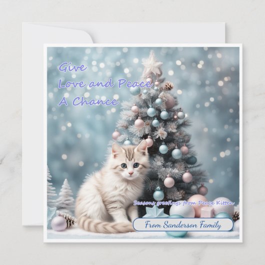 Global Peace Kaart. Geef liefde en vrede een kans Kaart (Voorkant)