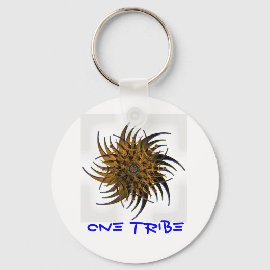 Global Peace symb o;, One Tribe Sleutelhanger (Voorkant)
