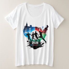 Global Soccer 2026 Three Nations. One Dream.  Grote Maat T-shirt