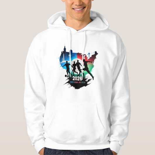 Global Soccer 2026 Three Nations. One Dream.  Hoodie (Voorkant)