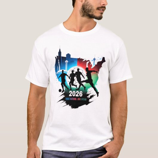 Global Soccer 2026 Three Nations. One Dream. T-shirt (Voorkant)