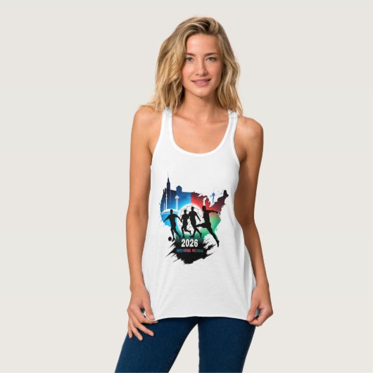 Global Soccer 2026 Three Nations. One Dream.  Tanktop (Volledige Voorkant)