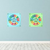 Global Sustainability Goals Poster Prints Wall Art (Houten vloer)