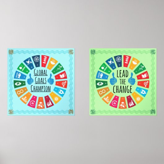 Global Sustainability Goals Poster Prints Wall Art (Voorkant)