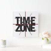 Global TImezone Wall Clock Vierkante Klok (Huis)
