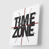 Global TImezone Wall Clock Vierkante Klok (Hoek)