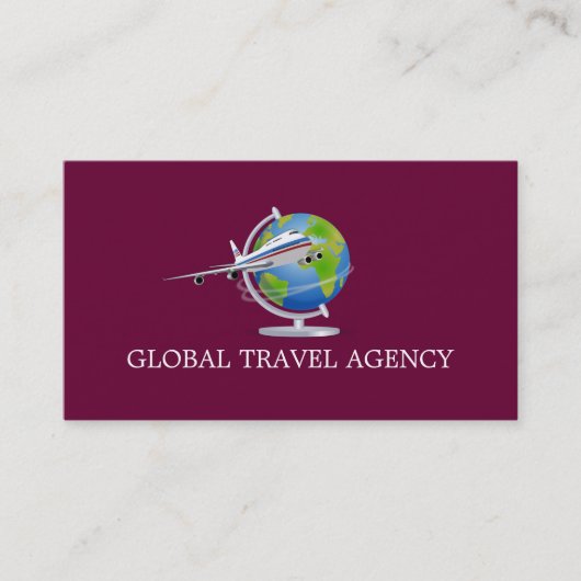 Global Travel Agency Agent Visitekaartje (Voorkant)