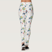 Global Travel Aviation Pattern (1) Leggings (Achterkant)