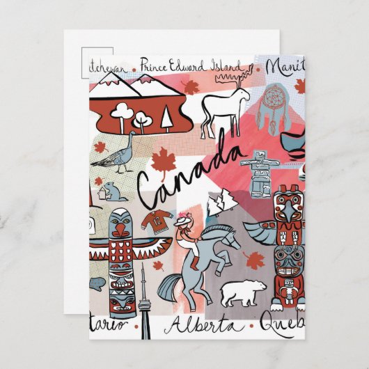 Global Travel - Canada Briefkaart (Voorkant / Achterkant)