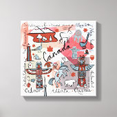 Global Travel - Canada Canvas Afdruk (Voorkant)