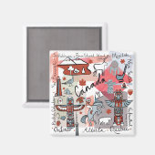 Global Travel - Canada Magneet (Voorkant / Achterkant)