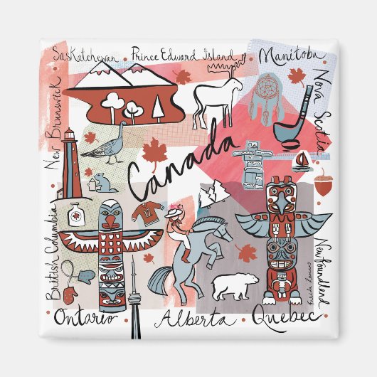 Global Travel - Canada Magneet (Voorkant)