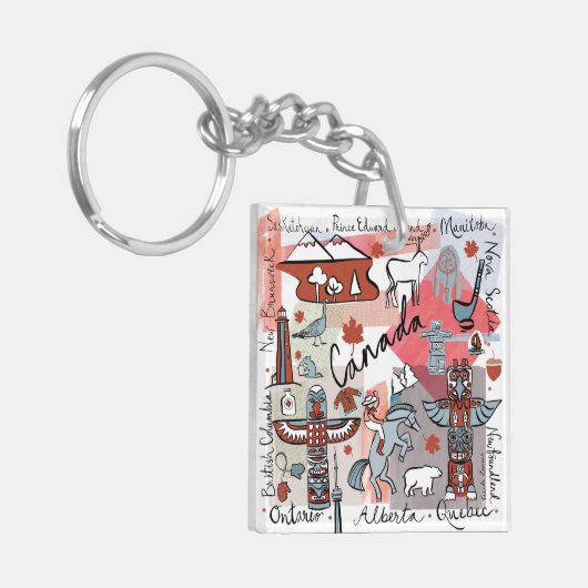 Global Travel - Canada Sleutelhanger (Voorkant Links)