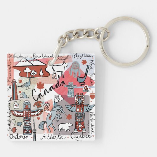 Global Travel - Canada Sleutelhanger (Achterkant)