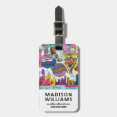 Global Travel - Hongkong Bagagelabel (Voorkant verticaal)