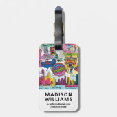 Global Travel - Hongkong Bagagelabel (Achterkant verticaal)