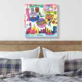 Global Travel - Hongkong Canvas Afdruk (Insitu (Slaapkamer))