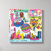 Global Travel - Hongkong Canvas Afdruk (Voorkant)