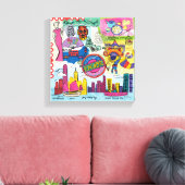 Global Travel - Hongkong Canvas Afdruk (Insitu (Woonkamer))